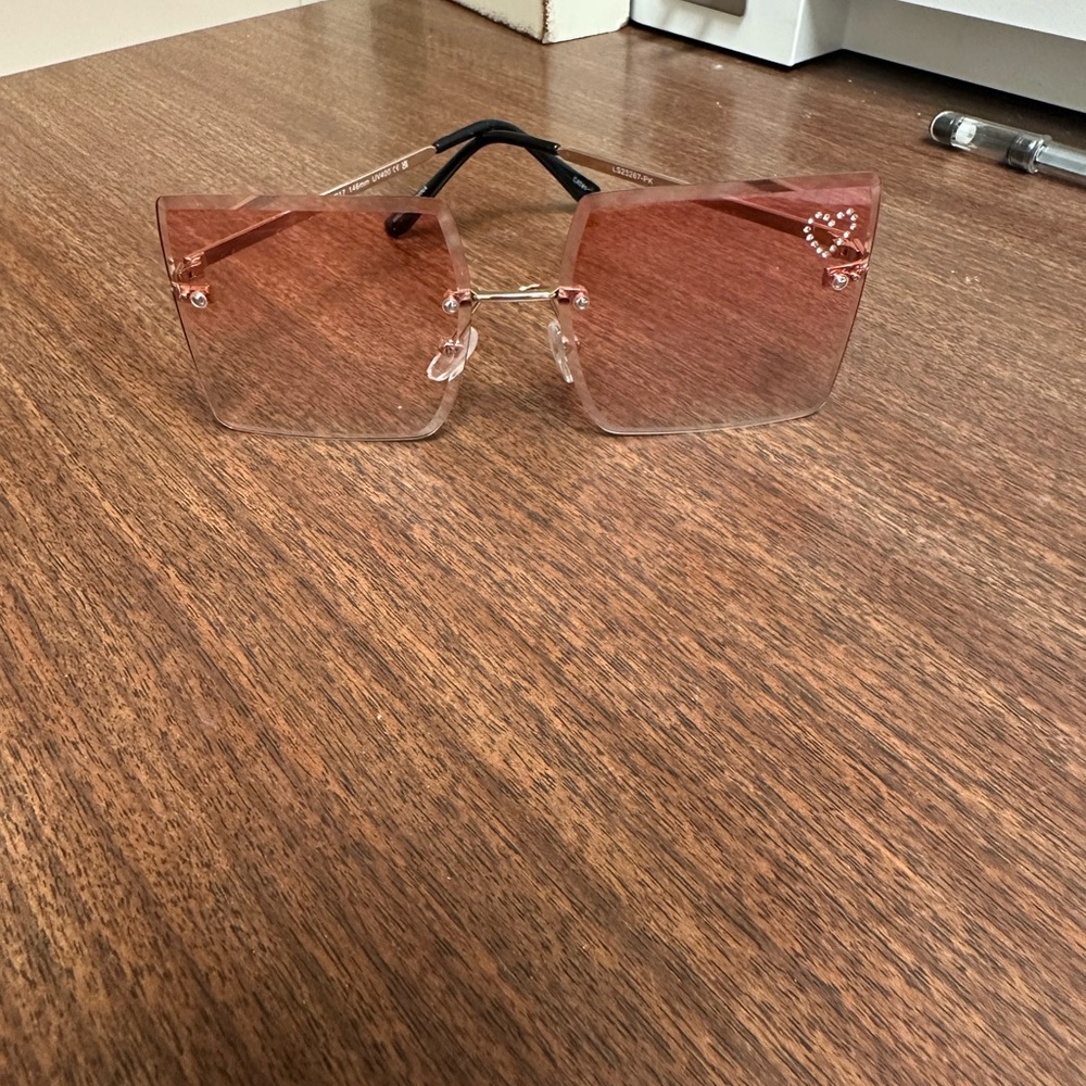 Free People Pink Square Sunglasses